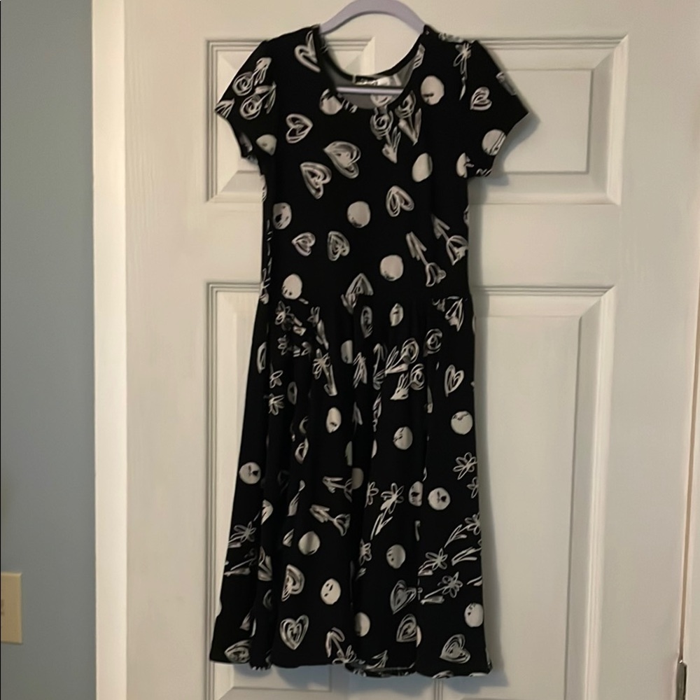 Dot Dot Smile Black and White Puff Sleeve Sundress